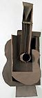 Pablo Picasso Canvas Paintings - Maquette for Guitar